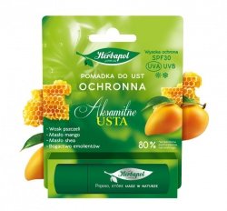 HERBAPOL Aksamitne Usta Pomadka ochronna do ust SPF30 - Mango 4.9 g