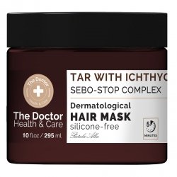 Maska do włosów przeciw przetłuszczaniu Dziegieć + Ichthyol + Sebo-Stop Complex, THE DOCTOR Health Care, 295ml