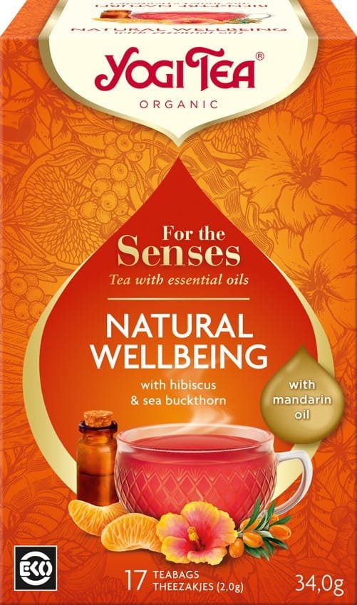 Herbata Ziołowo-owocowa z Mandarynkowym Olejkiem Eterycznym, Naturalny Dobrostan, NATURAL WELLBEING, Yogi Tea