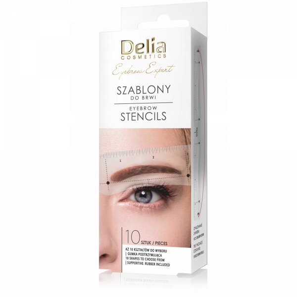 DELIA Eyebrow Expert - Szablony do brwi - 10 różnych kształtów