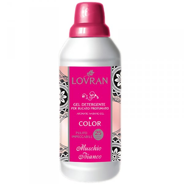 Lovran Color Żel do Prania Tkanin Kolorowych Muschio Bianco 1L (25 Prań)