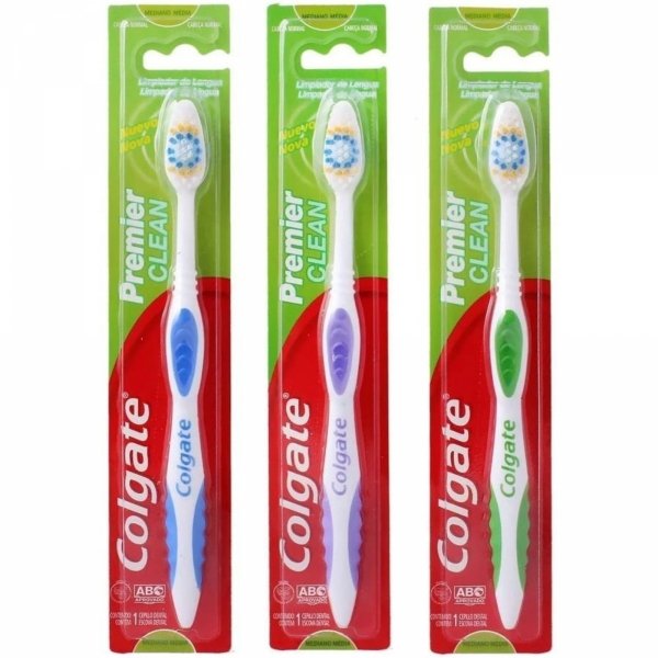 COLGATE Szczoteczka do zębów Premier Clean - Medium (średnia)  1szt