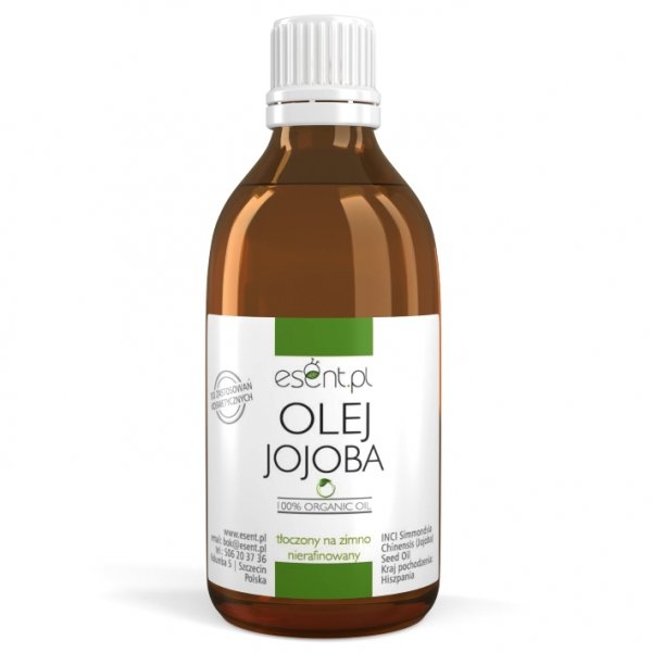 Olej Jojoba tłoczony na zimno, nierafinowany, Esent, 250ml
