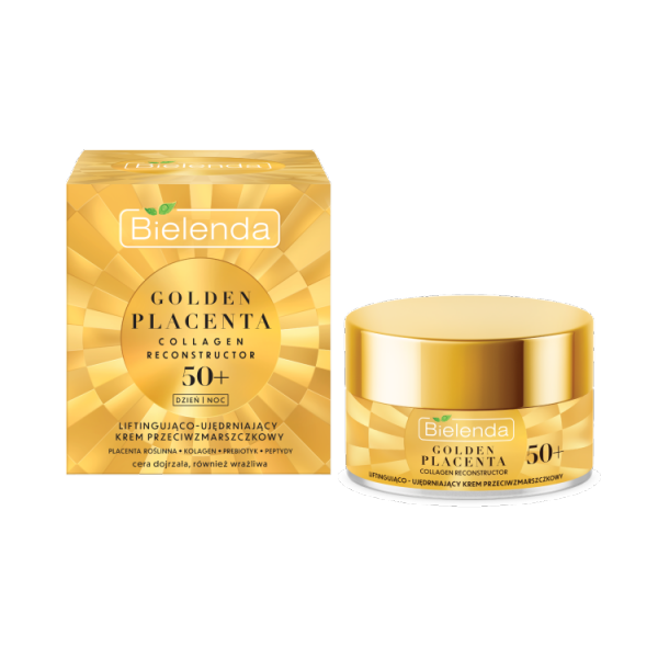 BIELENDA GOLDEN PLACENTA 50+ Liftingująco Ujędrniający Krem przeciwzmarszczkowy na dzień i noc 50ml