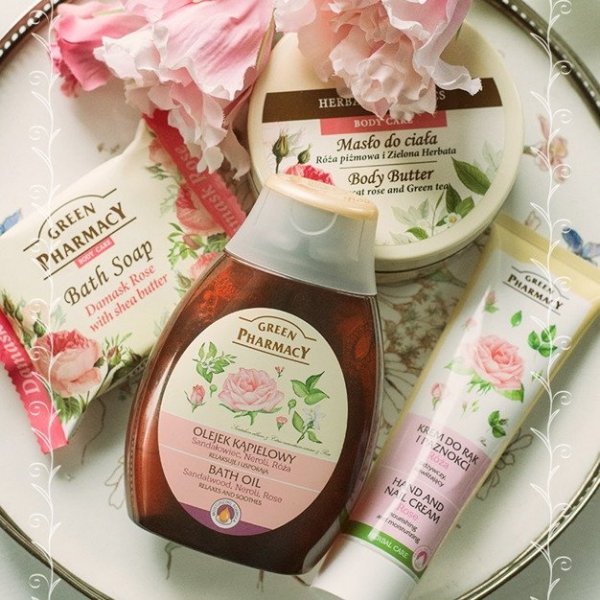 Bath Soap Damask Rose with shea butter, Green Pharmacy