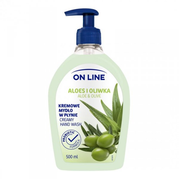 On Line Mydło kremowe w dozowniku Aloes i Oliwka  500ml