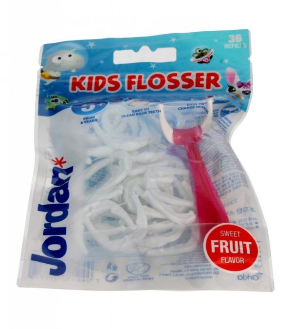Jordan Kids Flosser Nici dentystyczne dla dzieci 5+  1op.-36szt
