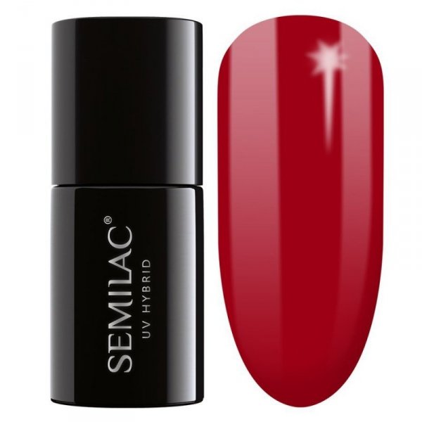 SEMILAC Lakier hybrydowy 027 Intense Red 7 ml