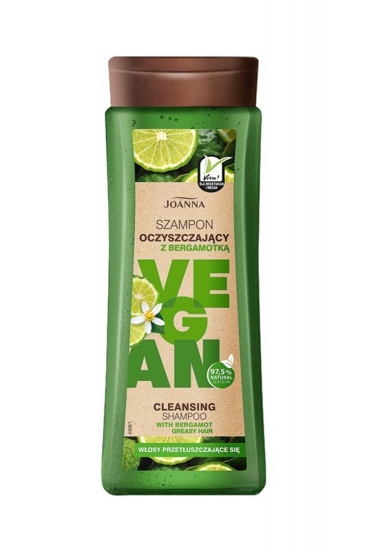 JOANNA Vegan Szampon oczyszczający z bergamotką - włosy przetłuszczające się 300 ml
