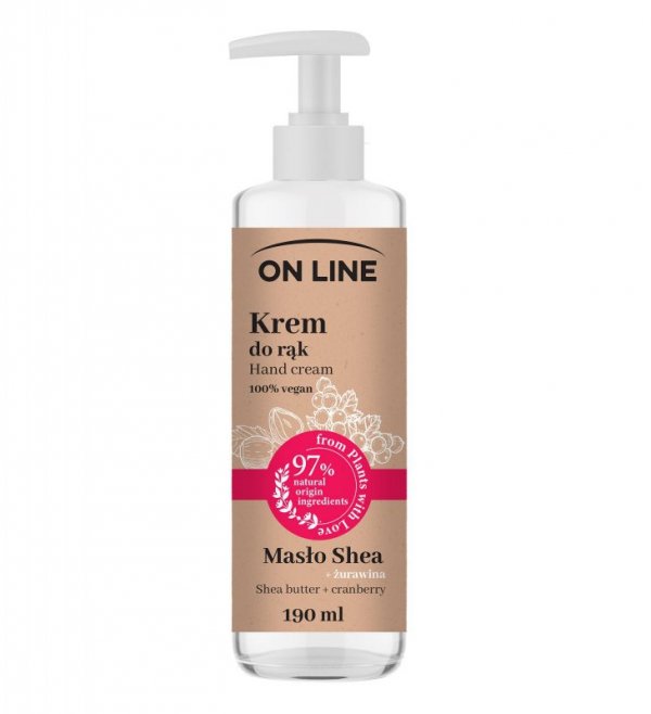 On Line From Plants With Love Krem do rąk Masło Shea i Żurawina  190ml