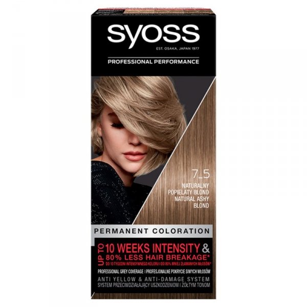 Schwarzkopf Syoss Farba do włosów nr 7_5 Naturalny Popielaty Blond  1op.