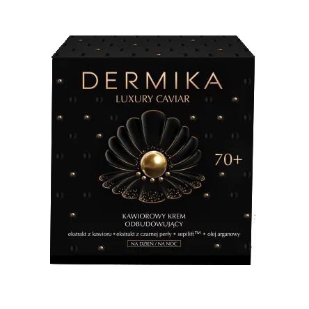 Dermika Luxury Caviar 70+ Kawiorowy Krem odbudowujący na dzień i noc  50ml
