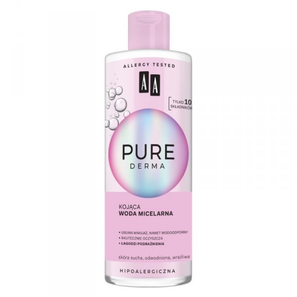 AA Pure Derma Kojąca Woda micelarna - cera sucha,odwodniona,wrażliwa 400ml
