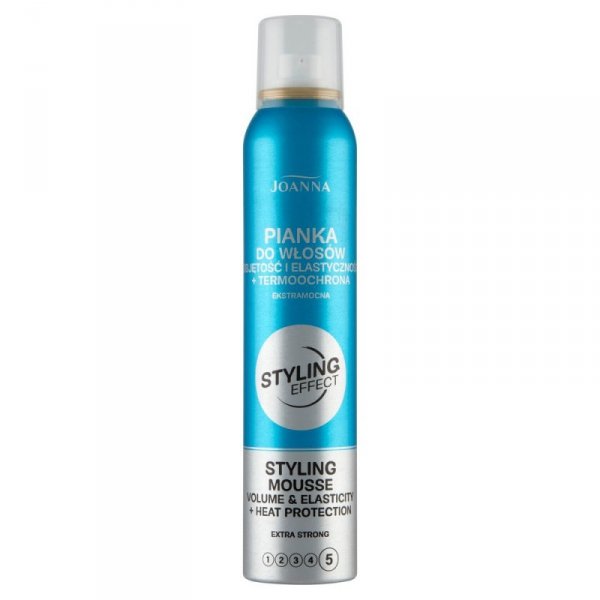 JOANNA Styling Effect Pianka do włosów Objętość i Elastyczność + termoochrona - ekstramocna 150 ml