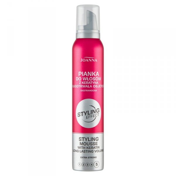JOANNA Styling Effect Pianka do włosów z keratyną Długotrwała Objętość - ekstramocna 150 ml