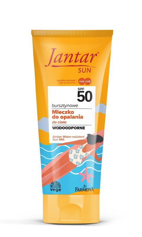 JANTAR Sun Bursztynowe mleczko wodoodporne SPF 50 do opalania 200 ml