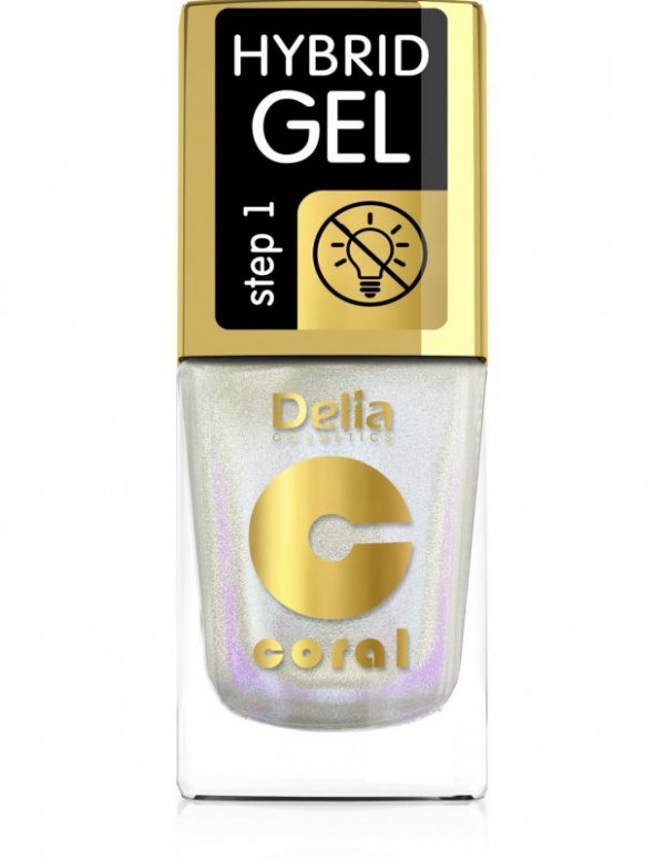 DELIA COSMETICS Coral Hybrid Gel Lakier hybrydowy do paznokci nr 104 Multirefleks Perłowy 11ml