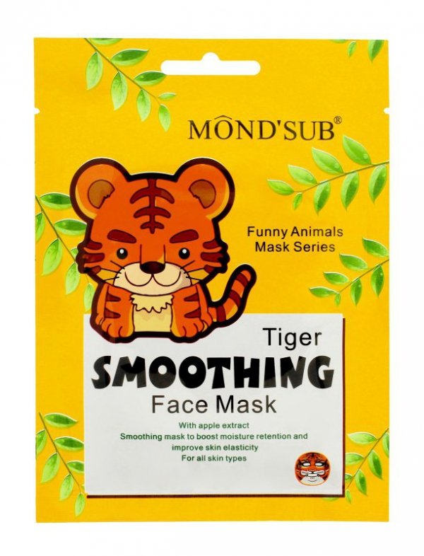 MOND`SUB Maska wygładzająca w płachcie Tygrysek 24 ml