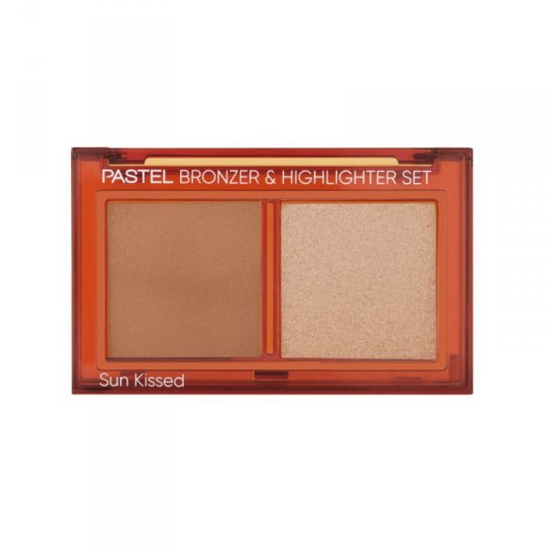 PASTEL Bronzer & Highlighter Set Zestaw do konturowania twarzy nr 01 - Sun Kissed  1szt