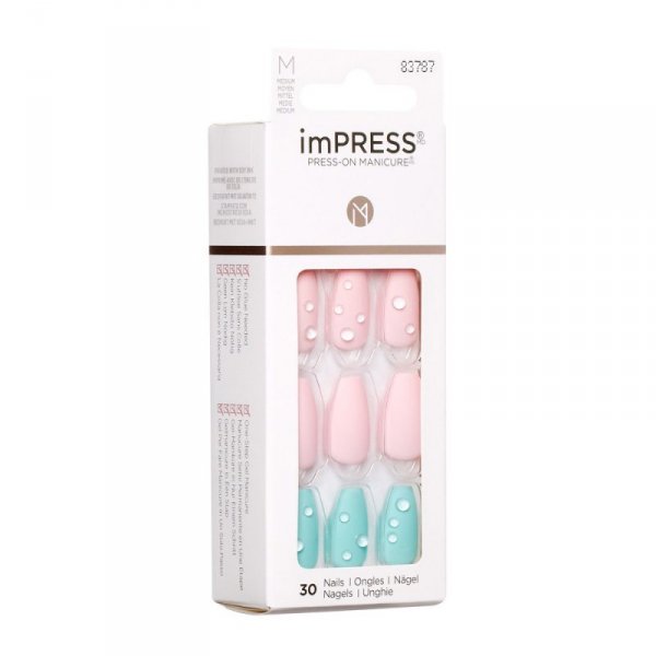 KISS Sztuczne Paznokcie samoprzylepne imPress - KIMM06 (rozmiar M) 1op.(30szt)