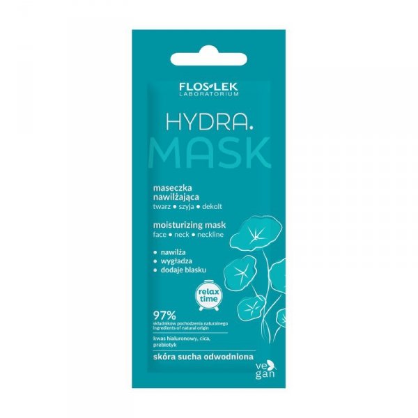 FLOSLEK Relax Time Maseczka nawilżająca Hydra na twarz,szyję i dekolt 6ml