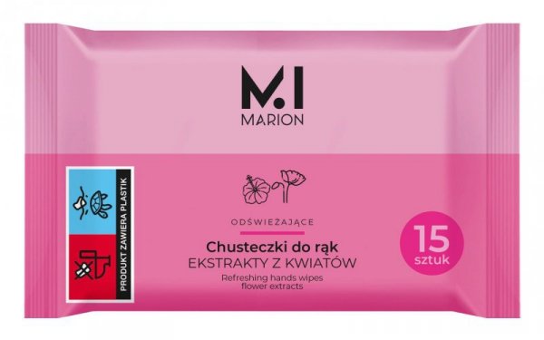 MARION Chusteczki odświeżające Kwiatowe 15szt.