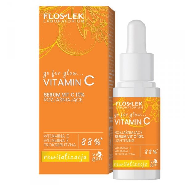 FLOSLEK Go For Glow Witamin C Serum Vit C 10%rozjaśniające 30 ml
