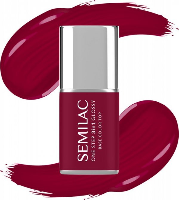 SEMILAC One Step Glossy 3in1 Lakier hybrydowy do paznokci S570 Dark Raspberry 7 ml
