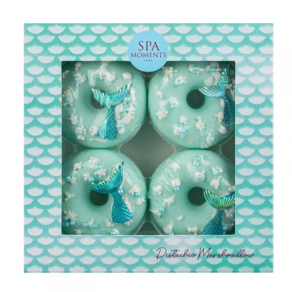 SPA MOMENTS Donut d/kąp. pianka pistac.(ziel)4szt