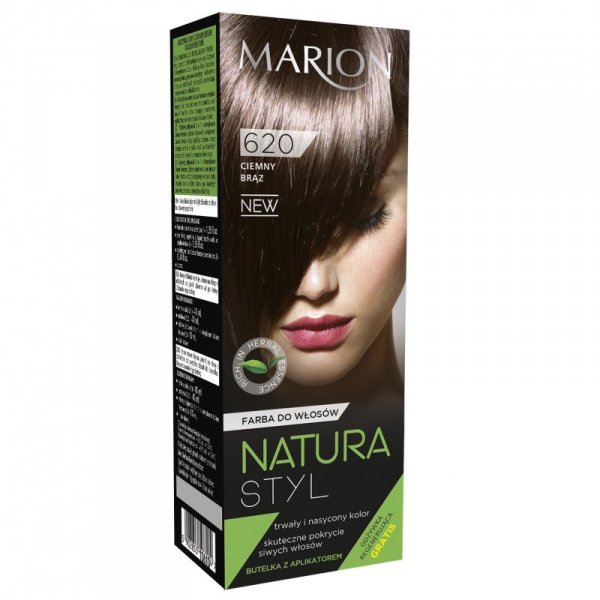 MARION Natura Styl Farba do włosów nr 620 Ciemny brąz