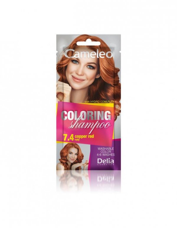 DELIA COSMETICS CAMELEO Szampon koloryzujący nr 7.4 Rudy 40ml