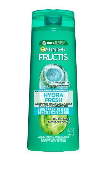 GARNIER Fructis Hydra Fresh Szampon do włosów przetłuszczających się z suchymi końcówkami  400 ml