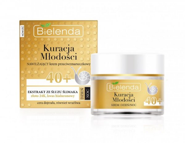 Bielenda Kuracja Młodości 40+ Nawilżający krem przeciwzmarszczkowy na dzień i noc  50ml