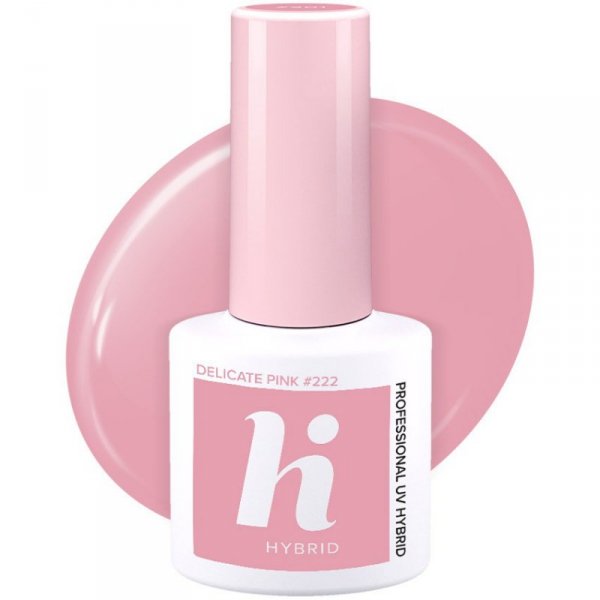 HI HYBRID Lakier hybrydowy Choco & Latte #222 Delicate Pink  5ml