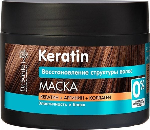 Maska z Keratyną do Włosów Matowych i Łamliwych Dr.Sante Keratin, 300ml