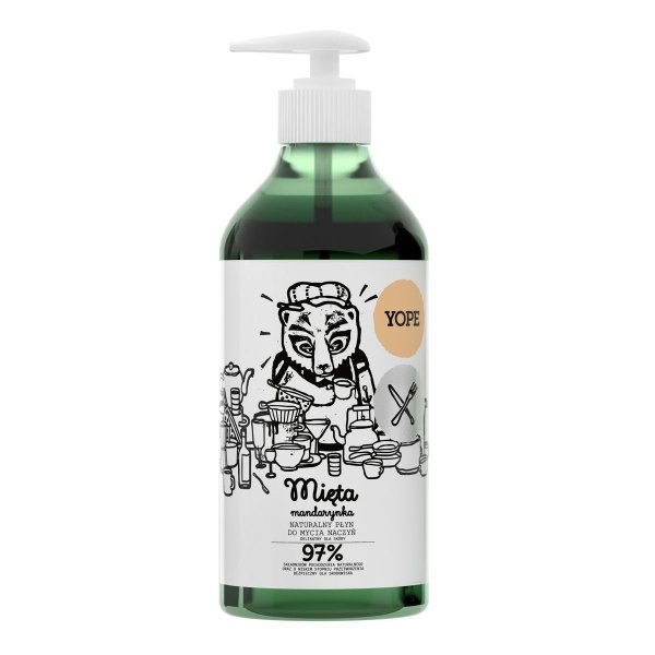 Mint &amp; Tangerine Dishwashing Liquid, Yope, 750 ml