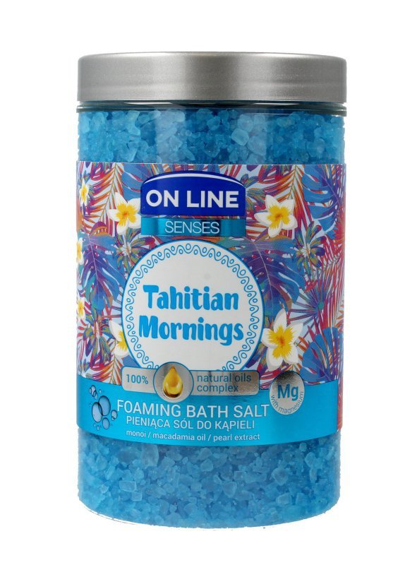 On Line Senses Pieniąca Sól do kąpieli Tahitian Mornings, 480ml