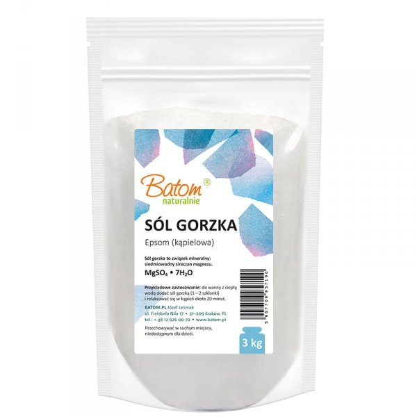 Sól Kąpielowa Epsom, Batom, 3 kg