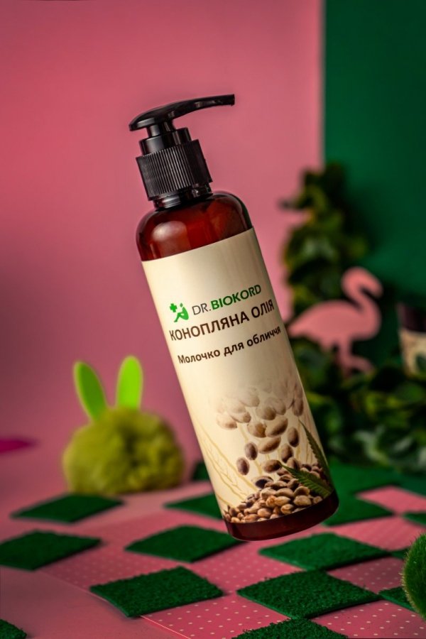 Hemp Oil Face Cleansing Milk, Dr. Biokord, 100% Natural