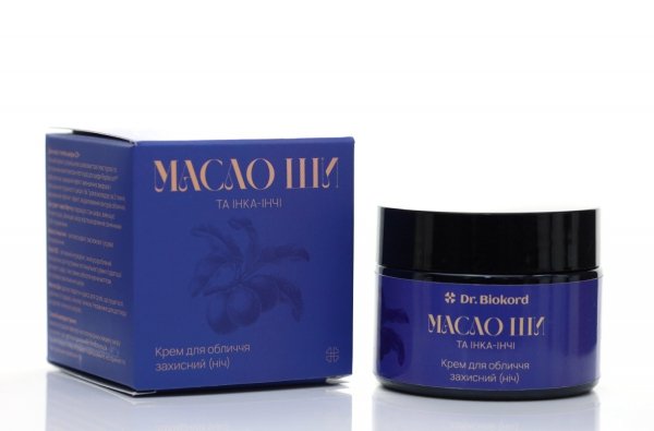 Protective Night Face Cream Shea Butter and Inca Inchi, 100% Natural, Dr.Biokord, 50ml
