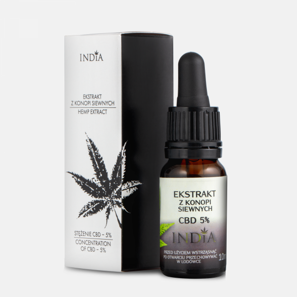 C.B.D Hemp Extract 5%, India, 10ml