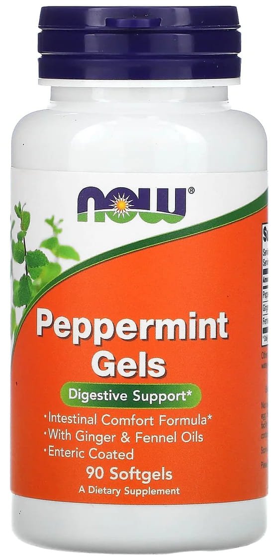 Olejek z mięty pieprzowej, Peppermint Gels, NOW Foods, 90 kapsułek