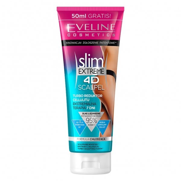 Reduktor cellulitu, Eveline 4D slim EXTREME Scalpel Turbo, 250ml