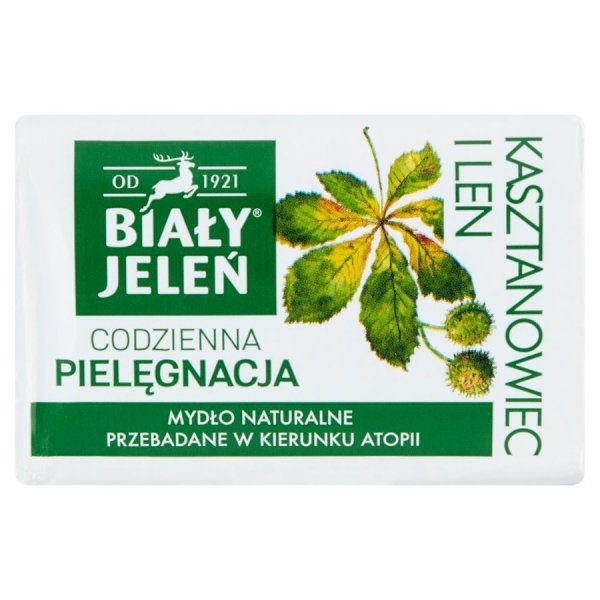 Biały Jeleń Codzienna Pielęgnacja Mydło hipoalergiczne Kasztanowiec i Len 100g