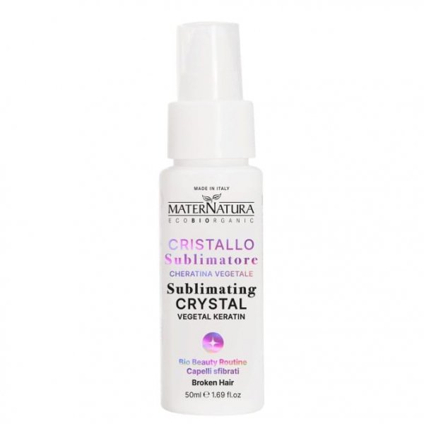 Krystaliczne serum laminujące z keratyną roślinną, do włosów zniszczonych, łamliwych i matowych, MaterNatura, 50ml