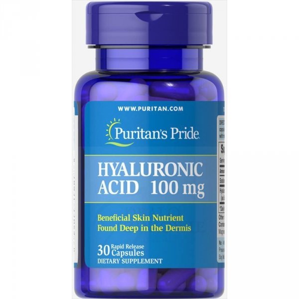 Kwas Hialuronowy 100 mg, Puritan's Pride, 30 kapsułek