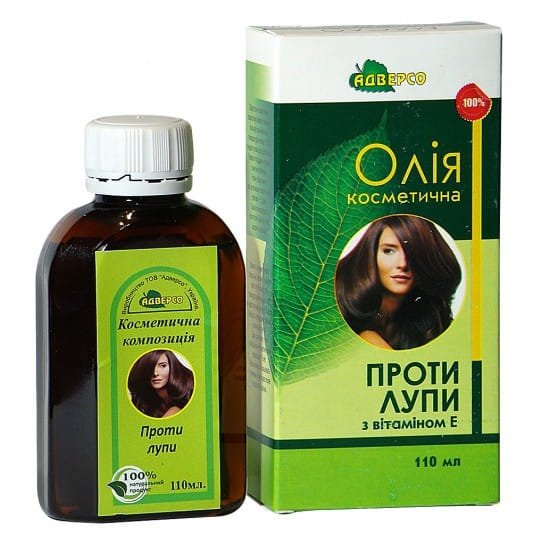Olejek do włosów kosmetyczny przeciwłupieżowy, Adverso, 110ml