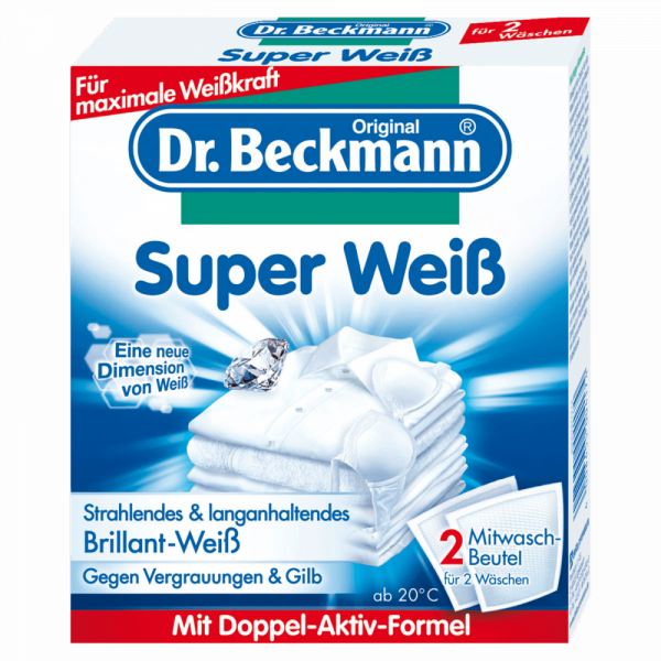 Saszetki Wybielające Super Weiss, Dr. Beckmann, 2x40g