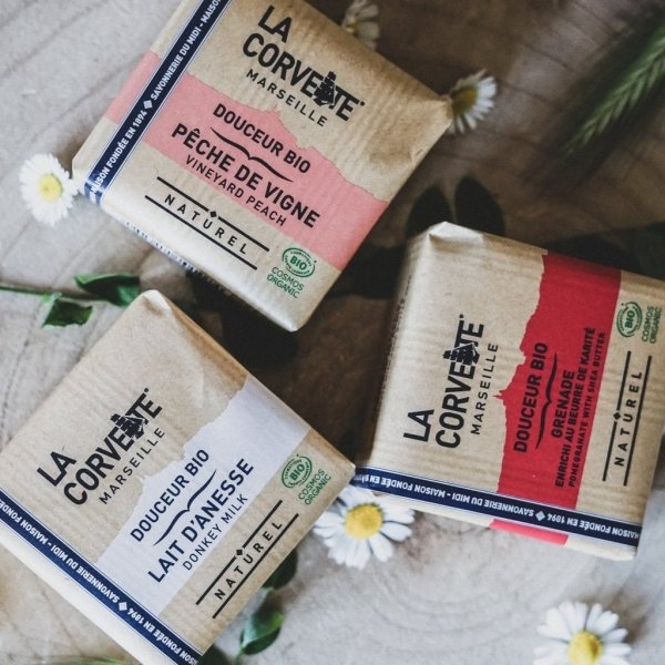 Sweet Almond Soap, Organic, La Corvette, 100g