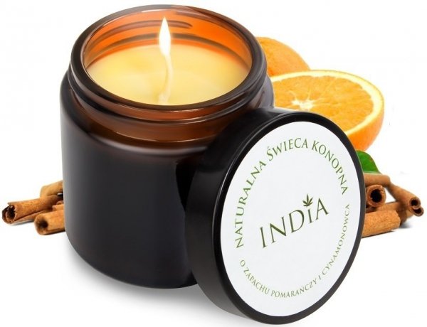 Hemp Candle for Body Care, Massage and Aromatherapy